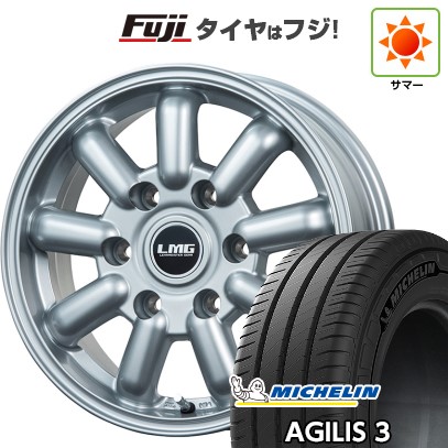 【新品】ハイエース200系 夏タイヤ ホイール4本セット 215/65R16 109/107T ミシュラン アジリス3 レアマイスター LMG MOS-9(シルバー) 16インチ