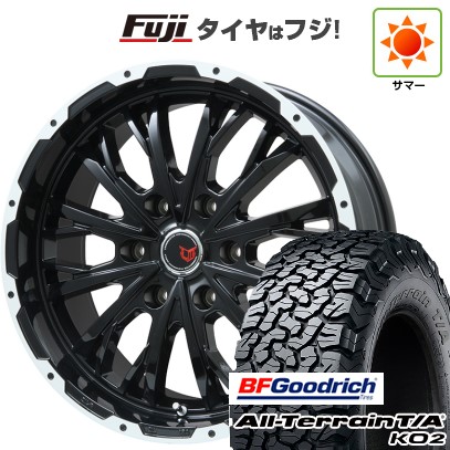 【新品】プラド 夏タイヤ ホイール4本セット 275/55R20 BFグッドリッチ オールテレーンT/A KO2 RBL レアマイスター LMG ヴァスティア(グロスブラック/ホワイトリム) 20インチ