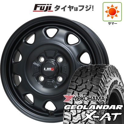 【新品 軽自動車】N-BOX タント スペーシア 夏タイヤ ホイール4本セット 155/65R14 ヨコハマ ジオランダー X-AT G016 レアマイスター LMG OFF-STYLE(マットブラック) 14インチ