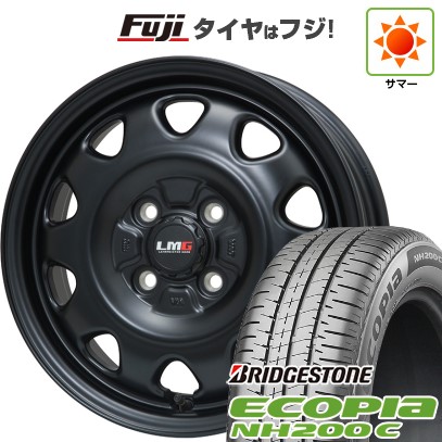 【新品 軽自動車】N-BOX タント スペーシア 夏タイヤ ホイール4本セット 165/55R15 ブリヂストン エコピア NH200 C レアマイスター LMG OFF-STYLE(マットブラック) 15インチ