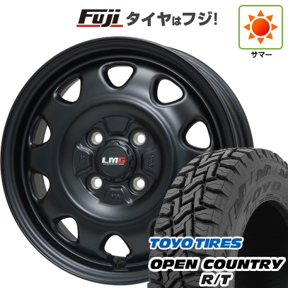 【新品 軽自動車】N-BOX タント スペーシア 夏タイヤ ホイール4本セット 155/65R14 トーヨー オープンカントリー R/T RBL レアマイスター LMG OFF-STYLE(マットブラック) 14インチ