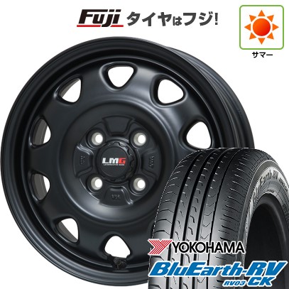 【パンク保証付き】【新品 軽自動車】N-BOX タント スペーシア 夏タイヤ ホイール4本セット 155/65R14 ヨコハマ ブルーアース RV-03CK レアマイスター LMG OFF-STYLE 14インチ