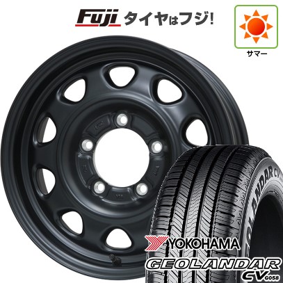 【新品】ジムニーシエラ 夏タイヤ ホイール4本セット 195/80R15 ヨコハマ ジオランダー CV G058 レアマイスター LMG OFF-STYLE(マットブラック) 15インチ