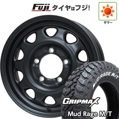 【新品】ジムニーシエラ 夏タイヤ ホイール4本セット 195/80R15 グリップマックス マッドレイジM/T RWL(限定) レアマイスター LMG OFF-STYLE(マットブラック) 15インチ