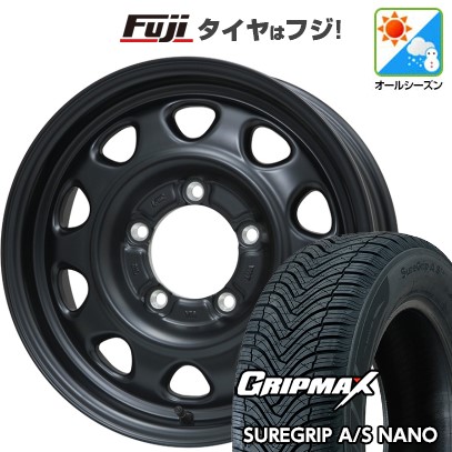 【新品】ジムニーシエラ オールシーズンタイヤ ホイール4本セット 195/80R15 グリップマックス シュアグリップ オールシーズン ナノ(限定) レアマイスター LMG OFF-STYLE 15インチ