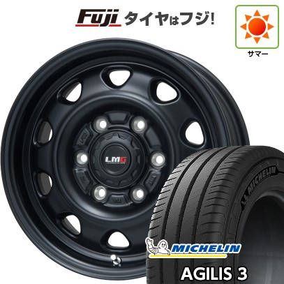 ハイエース200系 夏タイヤ ホイール4本セット 215/65R16 109/107T ミシュラン アジリス3 レアマイスター LMG OFF-STYLE(マットブラック) 16インチ