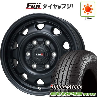 ハイエース200系 夏タイヤ ホイール4本セット 195/80R15 107/105N ブリヂストン エコピア R710 レアマイスター LMG OFF-STYLE(マットブラック) 15インチ