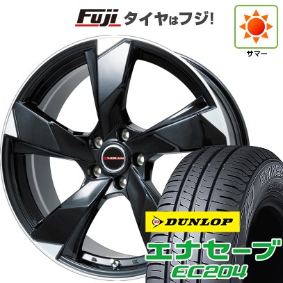 【新品】フリード 5穴/114 夏タイヤ ホイール4本セット 195/55R16 ダンロップ エナセーブ EC204 プレミックス ヴェランV(グロスブラック/リムポリッシュ) 16インチ
