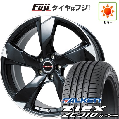 【新品】フリード 5穴/114 夏タイヤ ホイール4本セット 195/55R16 ファルケン ジークス ZE310R エコラン(限定) プレミックス ヴェランV(グロスブラック/リムポリッシュ) 16インチ