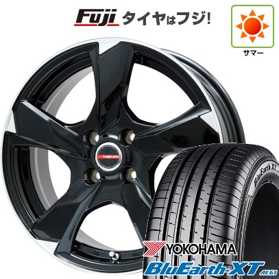 【新品】ライズ/ロッキー(ガソリン) 夏タイヤ ホイール4本セット 195/60R17 ヨコハマ ブルーアース XT AE61 プレミックス ヴェランV(グロスブラック/リムポリッシュ) 17インチ