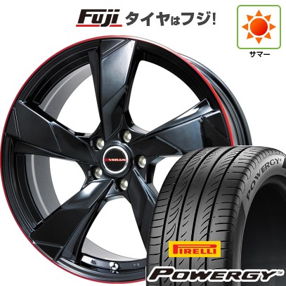 【新品】フリード 5穴/114 夏タイヤ ホイール4本セット 195/55R16 ピレリ パワジー プレミックス ヴェランV(グロスブラック/レッドリム) 16インチ