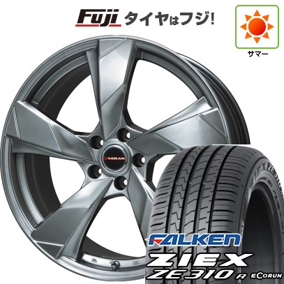 【新品】フリード 5穴/114 夏タイヤ ホイール4本セット 205/45R17 ファルケン ジークス ZE310R エコラン(限定) プレミックス ヴェランV(クロームハイパーシルバー) 17インチ