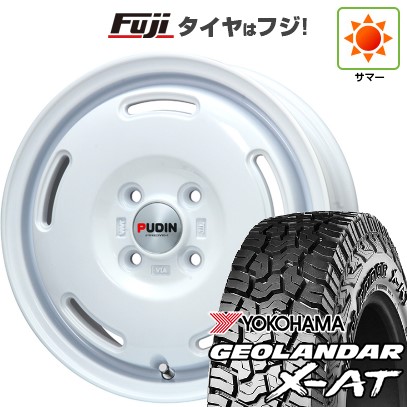 【新品 軽自動車】N-BOX タント スペーシア 夏タイヤ ホイール4本セット 155/65R14 ヨコハマ ジオランダー X-AT G016 プレミックス プディン(ホワイト) 14インチ
