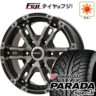 プラド 夏タイヤ ホイール4本セット 275/55R20 ヨコハマ PARADA Spec-X ビッグウエイ B-MUD Z(ブラックポリッシュ/ブラッククリア) 20インチ