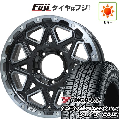 【新品】ジムニーシエラ 夏タイヤ ホイール4本セット 215/70R16 ヨコハマ ジオランダー A/T G015 RBL レアマイスター LMG モンタグナ(ブラックポリッシュ/ブラッククリア) 16インチ