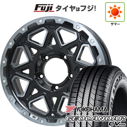 【新品】ジムニーシエラ 夏タイヤ ホイール4本セット 215/70R16 ヨコハマ ジオランダー CV G058 レアマイスター LMG モンタグナ(ブラックポリッシュ/ブラッククリア) 16インチ