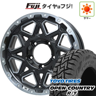 【新品】ジムニーシエラ 夏タイヤ ホイール4本セット 215/70R16 トーヨー オープンカントリー R/T RBL レアマイスター LMG モンタグナ(ブラックポリッシュ/ブラッククリア) 16インチ