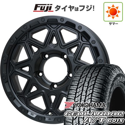 【新品】ジムニー 夏タイヤ ホイール4本セット 175/80R16 ヨコハマ ジオランダー A/T G015 RBL レアマイスター LMG モンタグナ(マットブラック) 16インチ