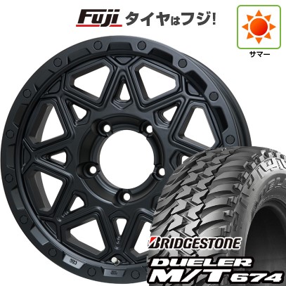 【新品】ジムニー 夏タイヤ ホイール4本セット 185/85R16 ブリヂストン デューラー M/T674 レアマイスター LMG モンタグナ(マットブラック) 16インチ