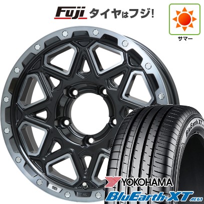 【新品】ジムニーシエラ 夏タイヤ ホイール4本セット 215/70R16 ヨコハマ ブルーアース XT AE61 レアマイスター LMG モンタグナ(ブラックポリッシュ/ブラッククリア) 16インチ