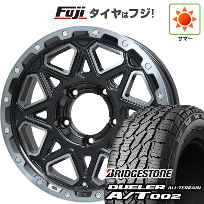 【新品】ジムニー 夏タイヤ ホイール4本セット 175/80R16 ブリヂストン デューラー A/T002 RBL レアマイスター LMG モンタグナ(ブラックポリッシュ/ブラッククリア) 16インチ