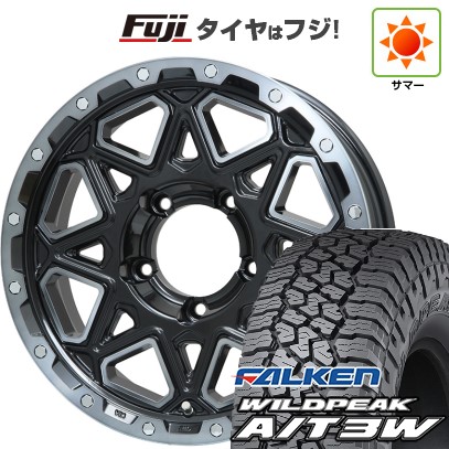 【新品】ジムニー 夏タイヤ ホイール4本セット 175/80R16 ファルケン ワイルドピーク A/T3W レアマイスター LMG モンタグナ(ブラックポリッシュ/ブラッククリア) 16インチ