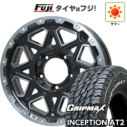 【新品】ジムニー 夏タイヤ ホイール4本セット 175/80R16 グリップマックス インセプション A/TII RWL(限定) レアマイスター LMG モンタグナ(ブラックポリッシュ/ブラッククリア) 16インチ