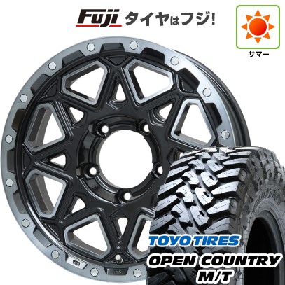 【新品】ジムニー 夏タイヤ ホイール4本セット 195/80R16 トーヨー オープンカントリー M/T レアマイスター LMG モンタグナ(ブラックポリッシュ/ブラッククリア) 16インチ