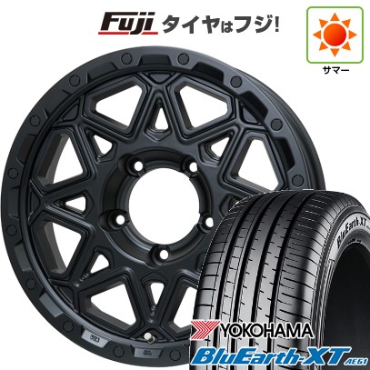 【新品】ジムニーシエラ 夏タイヤ ホイール4本セット 215/70R16 ヨコハマ ブルーアース XT AE61 レアマイスター LMG モンタグナ(マットブラック) 16インチ