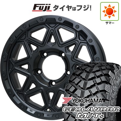 【新品】ジムニー 夏タイヤ ホイール4本セット 195R16C 104/102Q ヨコハマ ジオランダー M/T+ G001J レアマイスター LMG モンタグナ(マットブラック) 16インチ