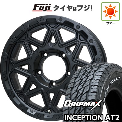 【新品】ジムニー 夏タイヤ ホイール4本セット 175/80R16 グリップマックス インセプション A/TII RWL(限定) レアマイスター LMG モンタグナ(マットブラック) 16インチ