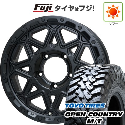 【新品】ジムニー 夏タイヤ ホイール4本セット 195/80R16 トーヨー オープンカントリー M/T レアマイスター LMG モンタグナ(マットブラック) 16インチ