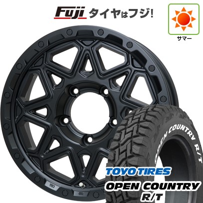 【新品】ジムニー 夏タイヤ ホイール4本セット 185/85R16 トーヨー オープンカントリー R/T RWL/RBL レアマイスター LMG モンタグナ(マットブラック) 16インチ