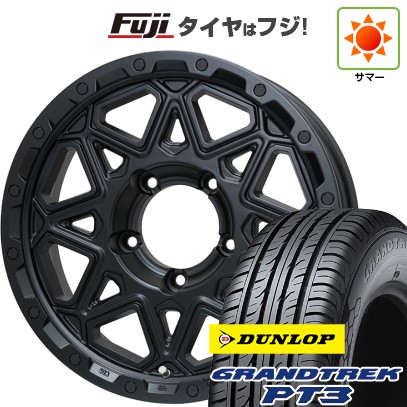 【新品】ジムニーシエラ 夏タイヤ ホイール4本セット 215/70R16 ダンロップ グラントレック PT3 レアマイスター LMG モンタグナ(マットブラック) 16インチ
