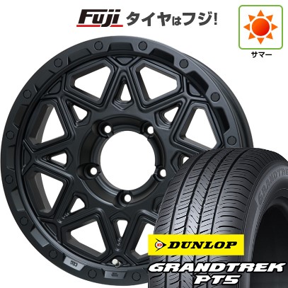 【新品】ジムニー 夏タイヤ ホイール4本セット 175/80R16 ダンロップ グラントレック PT5 レアマイスター LMG モンタグナ(マットブラック) 16インチ