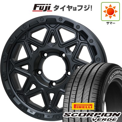 【新品】ジムニーシエラ 夏タイヤ ホイール4本セット 215/70R16 ピレリ スコーピオン ヴェルデ レアマイスター LMG モンタグナ(マットブラック) 16インチ