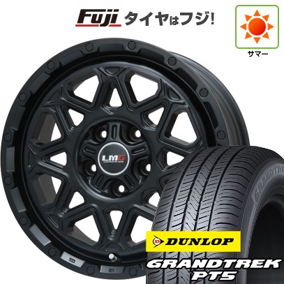 デリカD5 夏タイヤ ホイール4本セット 225/70R16 ダンロップ グラントレック PT5 レアマイスター LMG モンタグナ(マットブラック) 16インチ