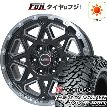 プラド/ハイラックス/トライトン(GSR) 夏タイヤ ホイール4本セット 265/65R17 ヨコハマ ジオランダー M/T G003 レアマイスター LMG モンタグナ(ブラックポリッシュ/ブラッククリア) 17インチ