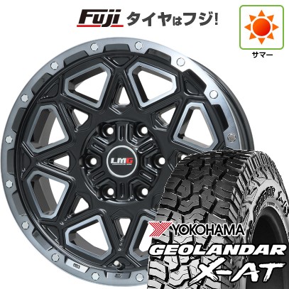 プラド/ハイラックス 夏タイヤ ホイール4本セット 265/70R17 ヨコハマ ジオランダー X-AT G016 レアマイスター LMG モンタグナ(ブラックポリッシュ/ブラッククリア) 17インチ