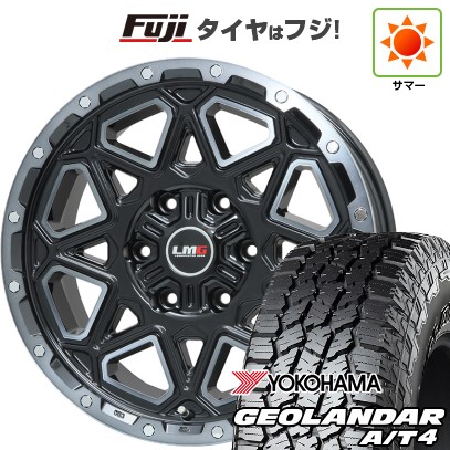 プラド/ハイラックス/トライトン(GSR) 夏タイヤ ホイール4本セット 265/65R17 ヨコハマ ジオランダー A/T4 G018 OWL/RBL レアマイスター LMG モンタグナ(ブラックポリッシュ/ブラッククリア) 17インチ