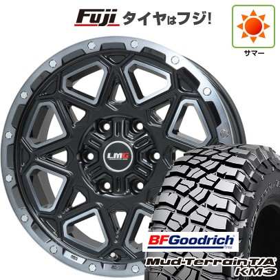 プラド/ハイラックス 夏タイヤ ホイール4本セット 265/70R17 BFグッドリッチ マッドテレーンT/A KM3 レアマイスター LMG モンタグナ(ブラックポリッシュ/ブラッククリア) 17インチ