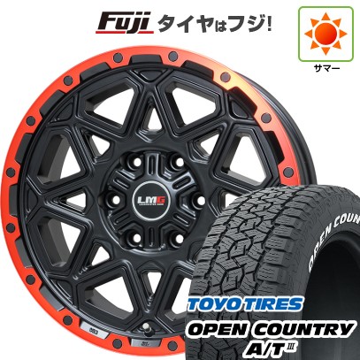 プラド/ハイラックス/トライトン(GSR) 夏タイヤ ホイール4本セット 265/65R17 トーヨー オープンカントリー A/T III RWL/RBL レアマイスター LMG モンタグナ(マットブラック/レッドリム) 17インチ