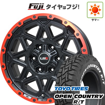 プラド/ハイラックス/トライトン(GSR) 夏タイヤ ホイール4本セット 265/65R17 トーヨー オープンカントリー R/T RWL/RBL レアマイスター LMG モンタグナ(マットブラック/レッドリム) 17インチ