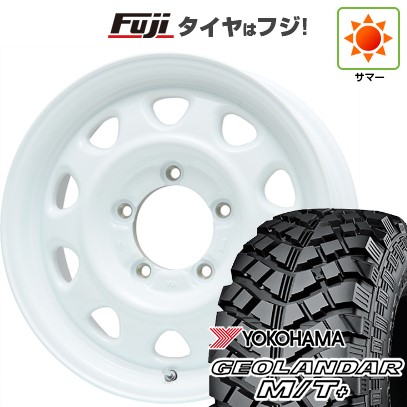 【新品】ジムニー 夏タイヤ ホイール4本セット 195R16C 104/102Q ヨコハマ ジオランダー M/T+ G001J レアマイスター LMG OFF-STYLE(ホワイト) 16インチ