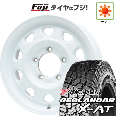 【新品】ジムニー 夏タイヤ ホイール4本セット 195R16C 104/102Q ヨコハマ ジオランダー X-AT G016 OWL レアマイスター LMG OFF-STYLE(ホワイト) 16インチ
