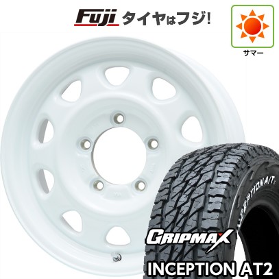 【新品】ジムニー 夏タイヤ ホイール4本セット 175/80R16 グリップマックス インセプション A/TII RWL(限定) レアマイスター LMG OFF-STYLE(ホワイト) 16インチ