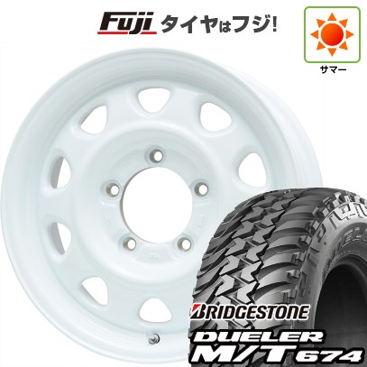 【新品】ジムニー 夏タイヤ ホイール4本セット 185/85R16 ブリヂストン デューラー M/T674 レアマイスター LMG OFF-STYLE(ホワイト) 16インチ