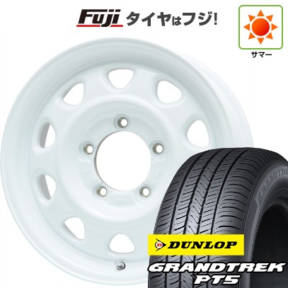 【新品】ジムニー 夏タイヤ ホイール4本セット 175/80R16 ダンロップ グラントレック PT5 レアマイスター LMG OFF-STYLE(ホワイト) 16インチ
