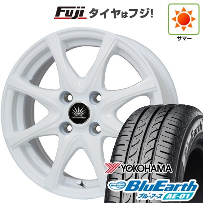 【新品 軽自動車】N-BOX タント スペーシア 夏タイヤ ホイール4本セット 165/55R15 ヨコハマ ブルーアース AE-01 プレミックス アマルフィV Jr(ホワイト) 15インチ
