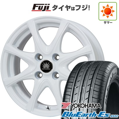 【新品 軽自動車】N-BOX タント スペーシア 夏タイヤ ホイール4本セット 165/55R15 ヨコハマ ブルーアース ES32 プレミックス アマルフィV Jr(ホワイト) 15インチ